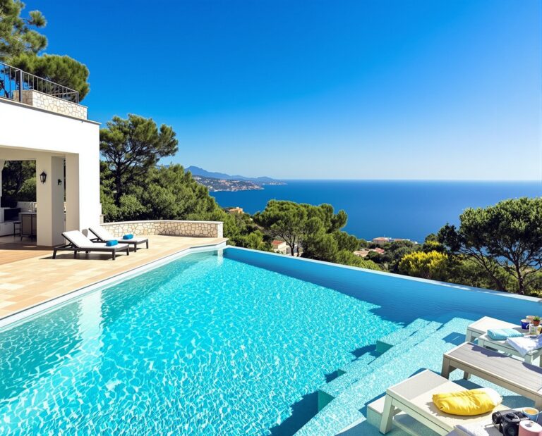 Piscina infinita villa Costa Brava