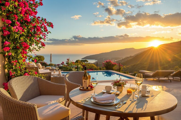 Terraza mediterranea en villa exclusiva de la Costa Brava